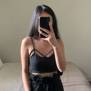 Brandy Melville cutout spaghetti strap tank top